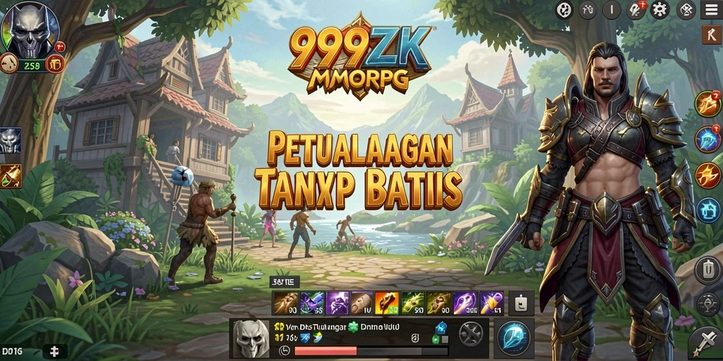 Gameplay epik dalam 999ZK yang penuh aksi dan petualangan.