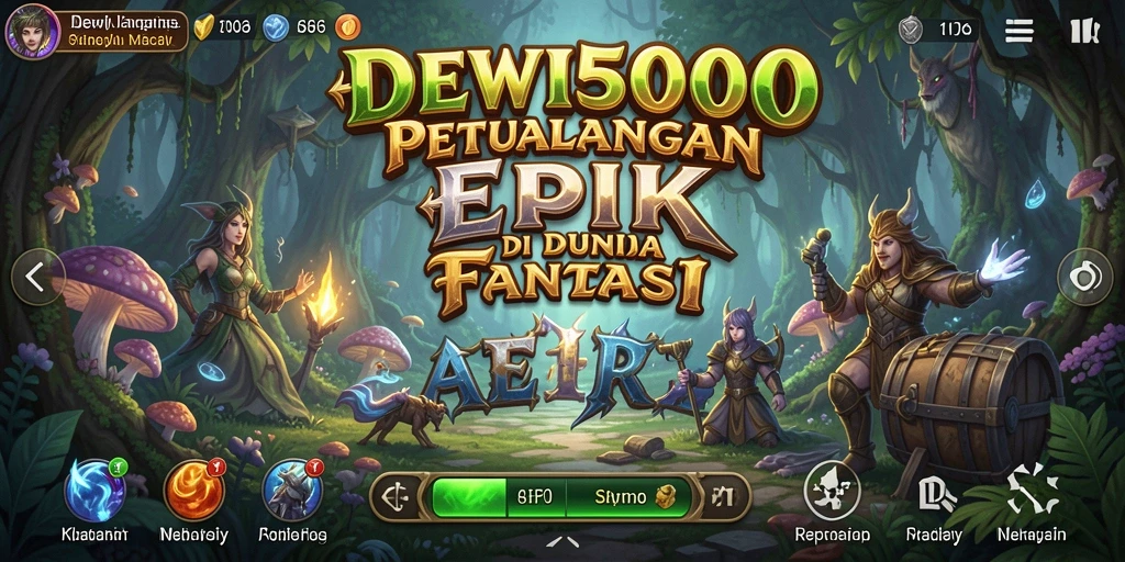 Screenshot utama DEWI5000 menampilkan aksi pertarungan yang menegangkan.