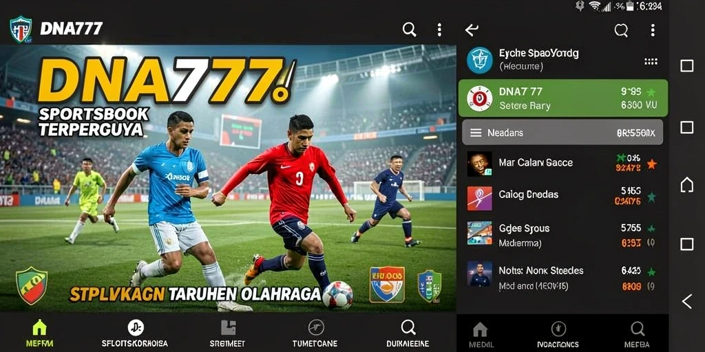 Tampilan gameplay dari aplikasi Sportsbook DNA777 yang menarik dan interaktif.