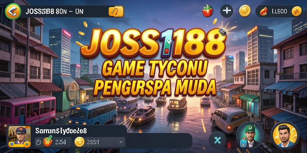Screenshot gameplay JOSS188 yang menunjukkan manajemen bisnis Tycoon.