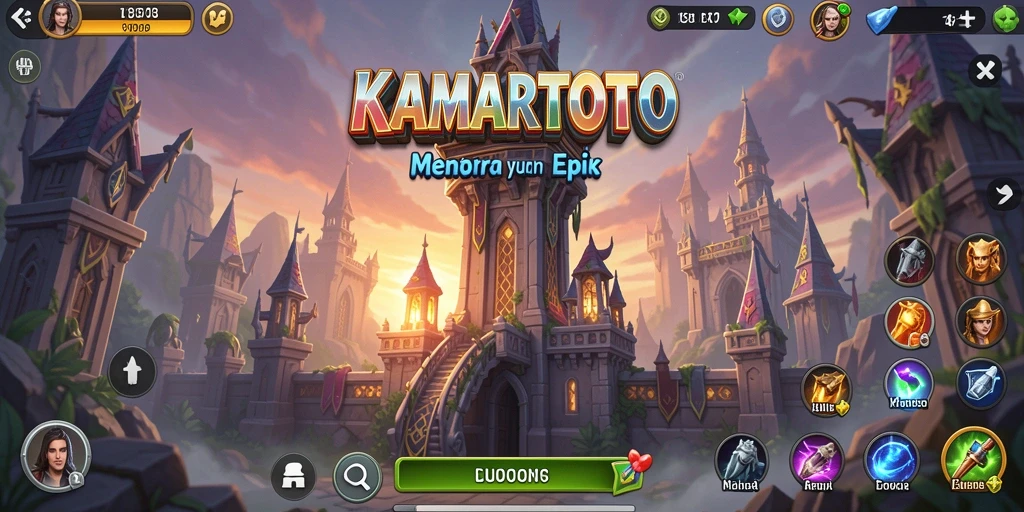 Gameplay menara pertahanan yang penuh strategi dan tantangan.