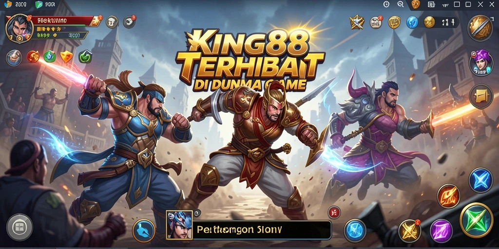 Tampak aksi seru gameplay KING88 dalam pertarungan penuh ketegangan.