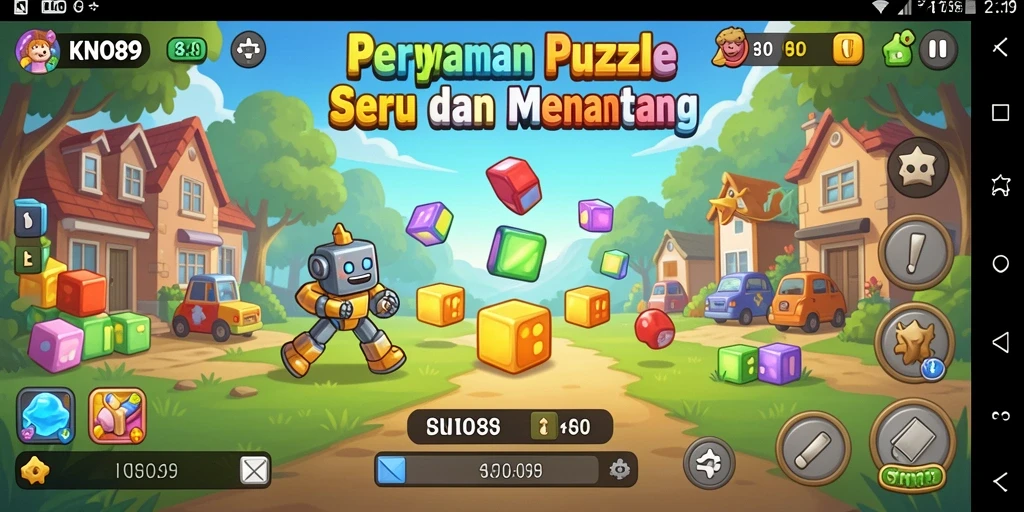 Tampilan gameplay KNO89 dengan berbagai puzzle menantang.