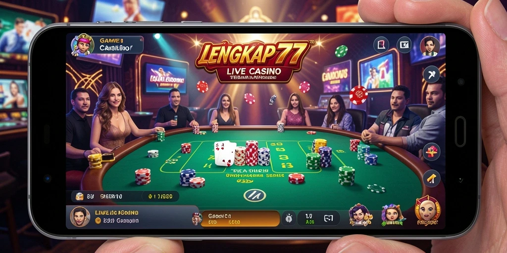 Tampilan gameplay Live Casino yang mendebarkan dan interaktif.