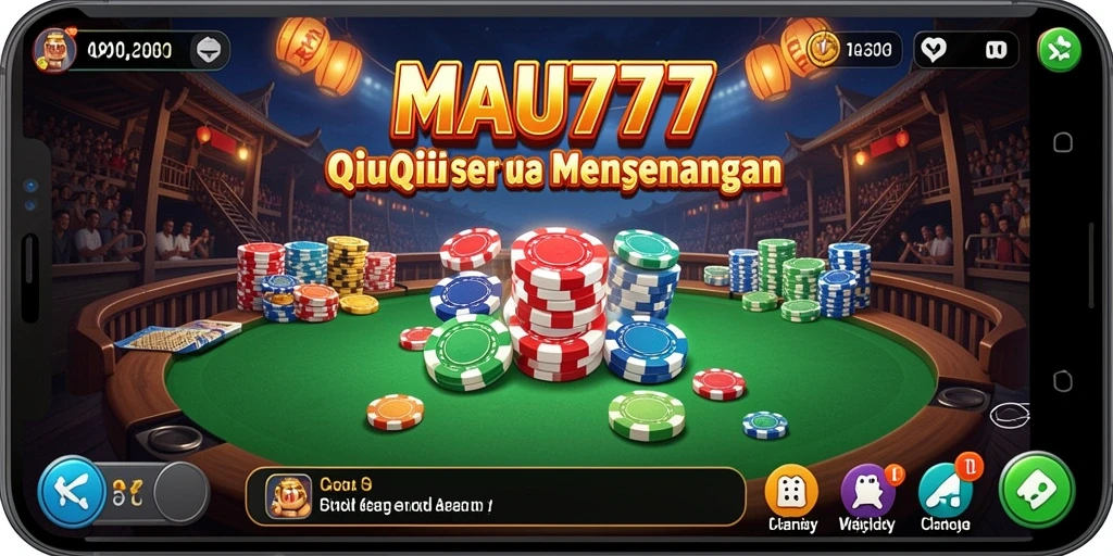Tampilan gameplay QiuQiu yang menegangkan dan seru.