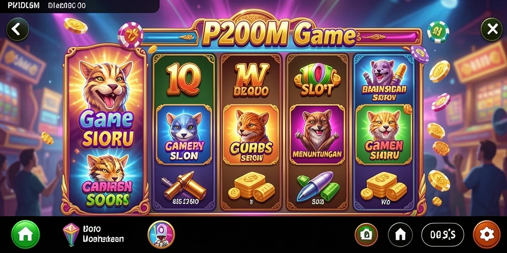 Tampilan menarik dari gameplay slot P200M yang memukau.