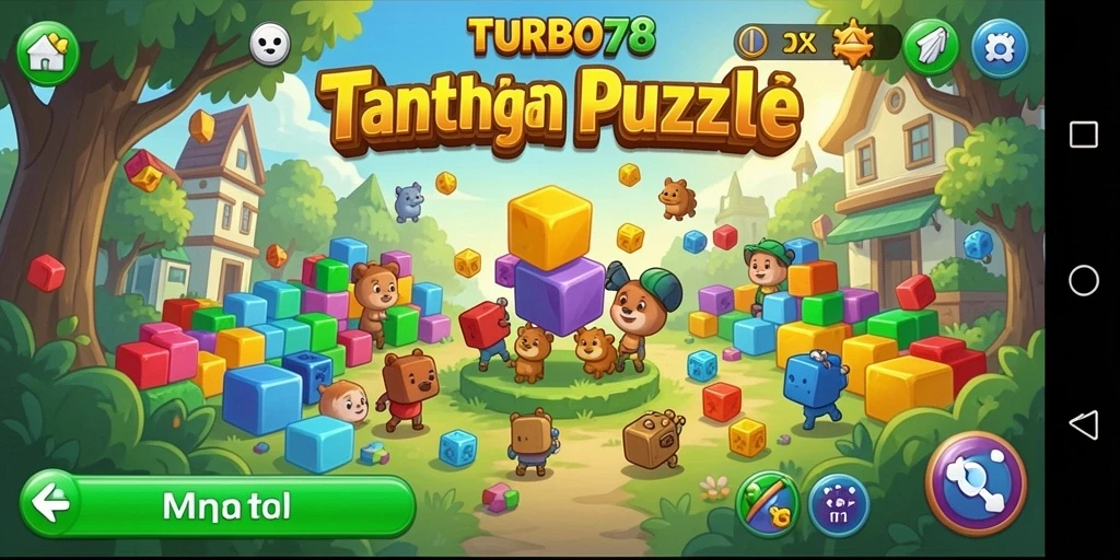 Tampilan gameplay TURBO78 dengan berbagai puzzle menantang.