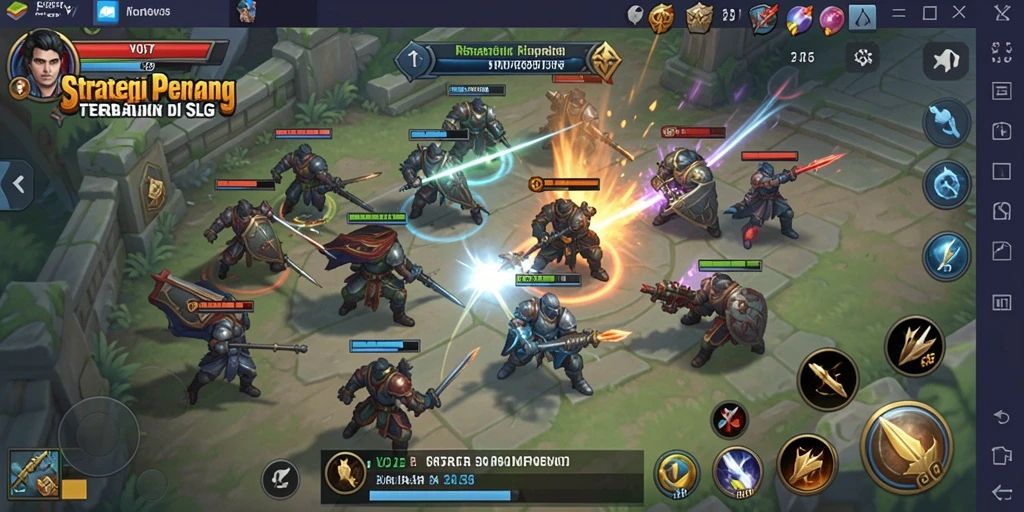 Tampilan gameplay epik V07 dengan strategi seru.