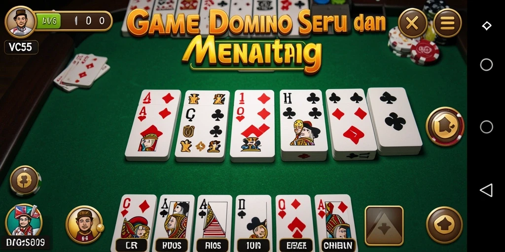 Gameplay VC55 yang seru dan interaktif dalam permainan Domino.